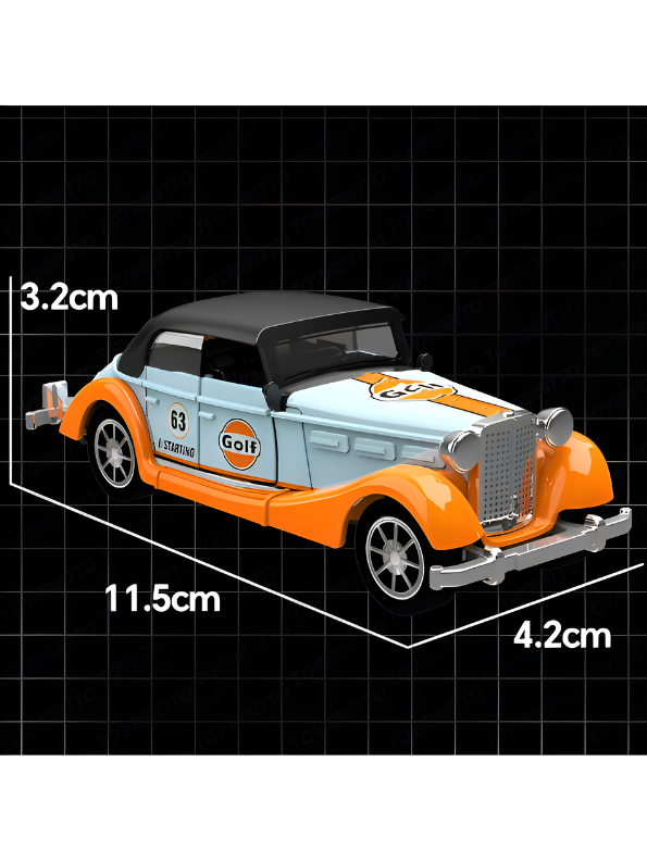 Classic Gulf Oil Edition Vintage Roadster 1:36 Scale Die-Cast Model Car MD3163.