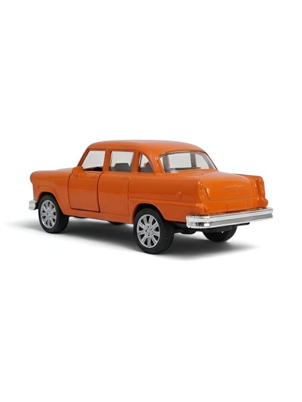 Classic Vintage Ambassador Style Sedan Toy Car  | High-Quality ABS Plastic Orange TV5957.