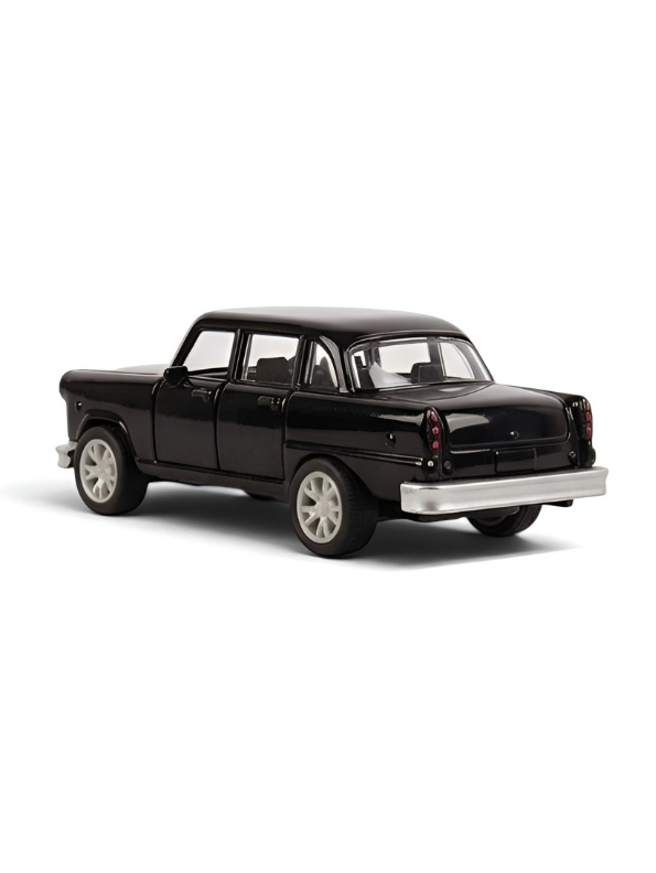 Classic Vintage Ambassador Style Sedan Toy Car  | High-Quality ABS Plastic Black TV5957.