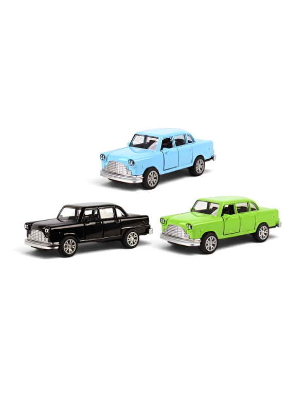 Classic Vintage Ambassador Style Sedan Toy Car  | High-Quality ABS Plastic Orange TV5957.