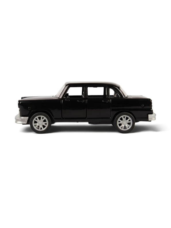 Classic Vintage Ambassador Style Sedan Toy Car  | High-Quality ABS Plastic Black TV5957.