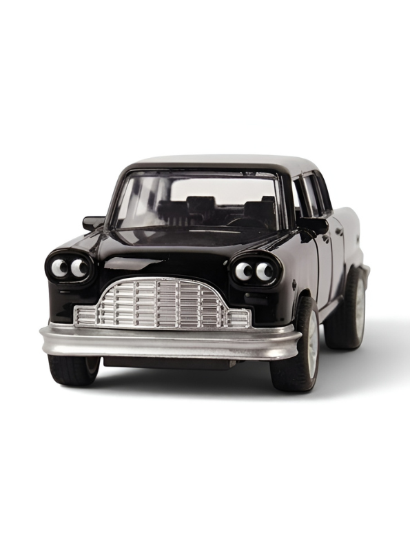 Classic Vintage Ambassador Style Sedan Toy Car  | High-Quality ABS Plastic Black TV5957.