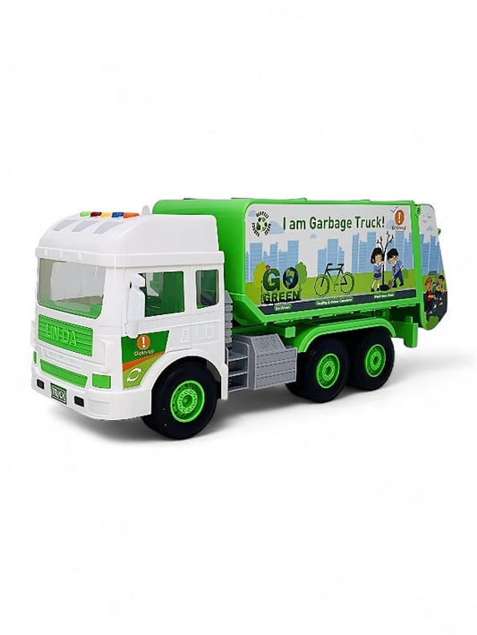 Clean City Big Size Garbage Truck Vehicles Green (MS-M-27) - Toyloft