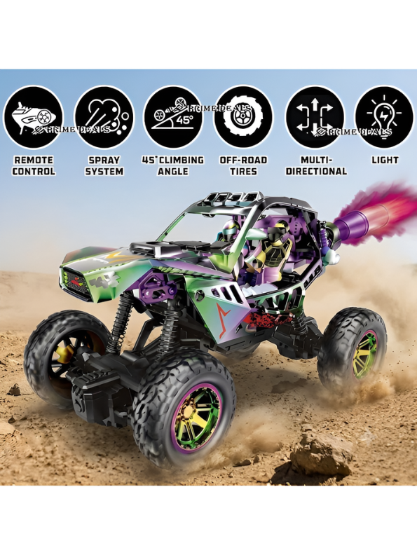 Climb King High-Speed Off-Road RC Buggy with Mist Spray Effect & Suspension Springs TV5972