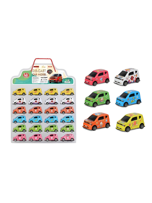 Colorful Mini Die-Cast Car Set – Durable Pull-Back Cartoon Vehicles for Toddlers, Boys & Girls LMI15825.