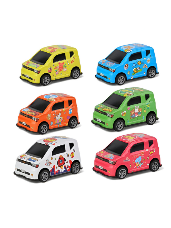 Colorful Mini Die-Cast Car Set – Durable Pull-Back Cartoon Vehicles for Toddlers, Boys & Girls LMI15825.