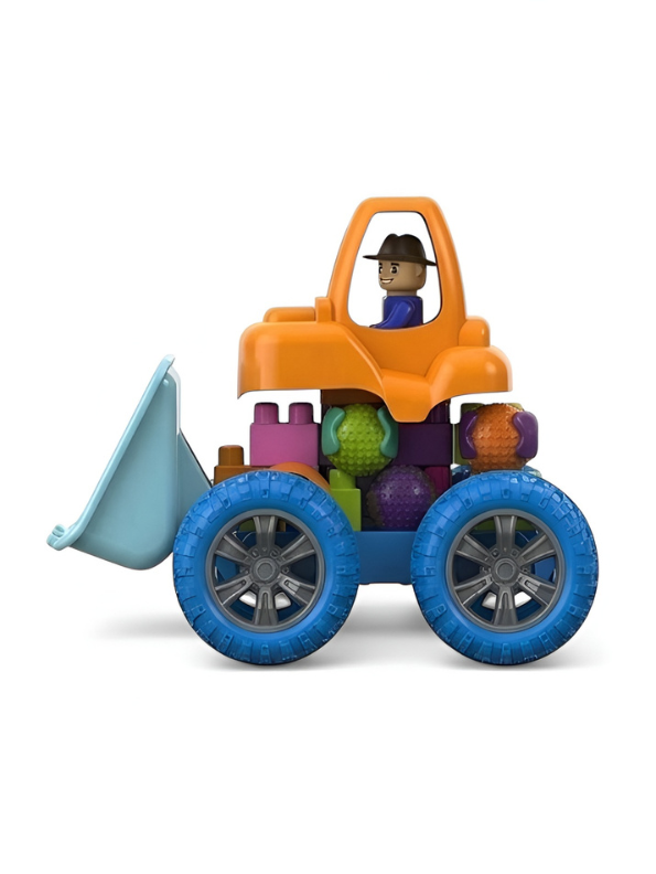 Construction Building Blocks Set – Kids Excavator & Bulldozer Toy Kit TV1387.