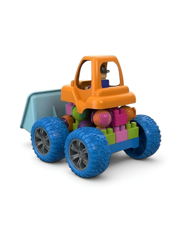 Construction Building Blocks Set – Kids Excavator & Bulldozer Toy Kit TV1387.
