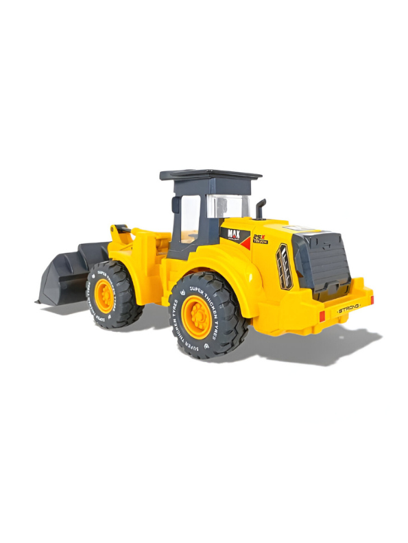 Construction Excavator Toy Sandpit Digger with Heavy-Duty Tires, Moveable Scoop Front Loader LMI12715.