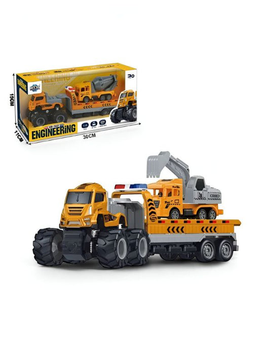 Construction Hauler – Friction Powered Construction Vehicle with Trailer for Kids NX12533.