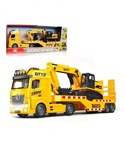 Construction Hero Excavator Toy – Pull Back Action Vehicle for Kids LMI15023.