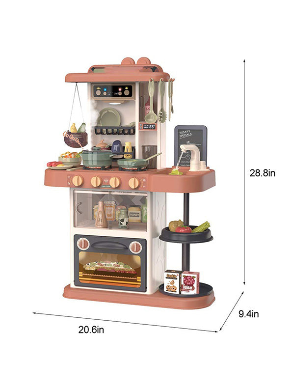 Big Size - Cooking Toy Pretend Play Kitchen Set - Brown (MS-M-1)