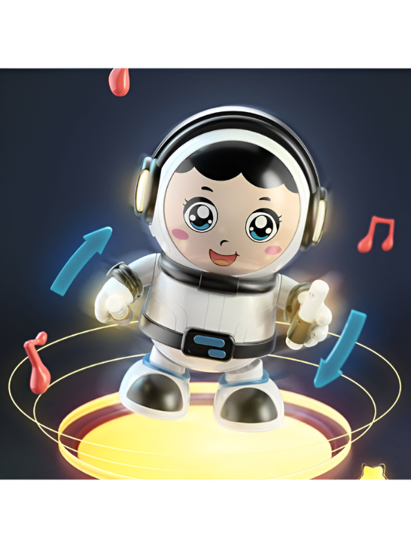 Cool Dancing Astronaut Robot Toy – 360° Spinning Space Robot Toy for Kids with Music & LED Lights LMI15725.