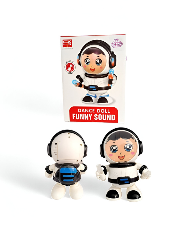 Cool Dancing Astronaut Robot Toy – 360° Spinning Space Robot Toy for Kids with Music & LED Lights LMI15725.