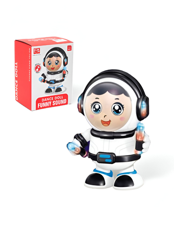 Cool Dancing Astronaut Robot Toy – 360° Spinning Space Robot Toy for Kids with Music & LED Lights LMI15725.