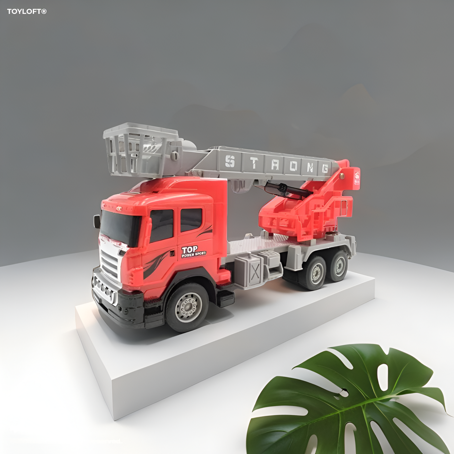 FireStorm Climb & Spin RC Fire Truck Toy with 360° Rotatable Telescopic Ladder – Kids' Rescue Engine