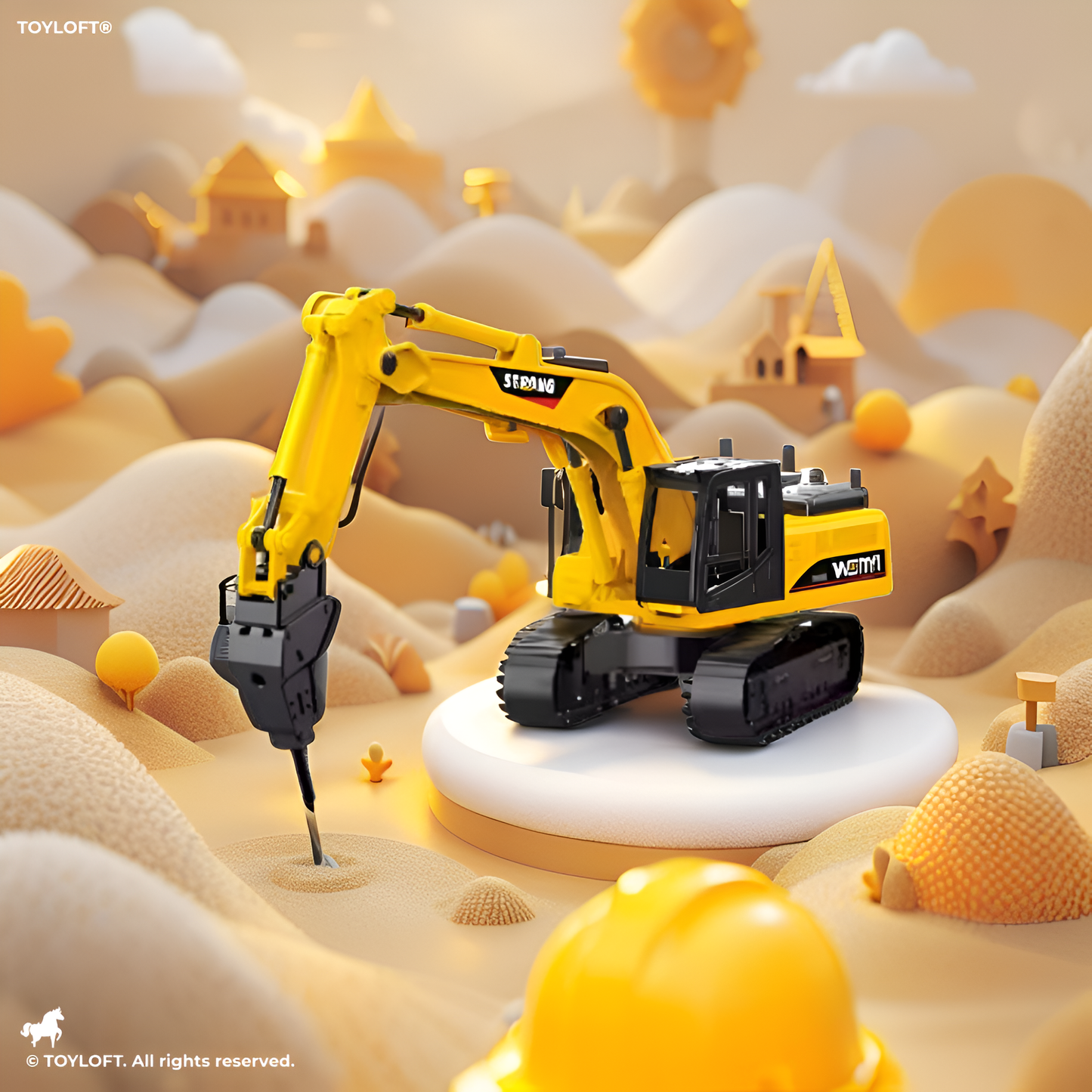Drilling Truck Excavator Toy – Engineering Construction Vehicle Model for Kids NX15018.