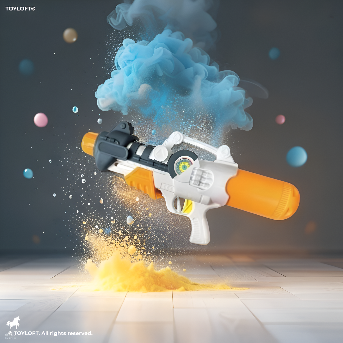 White - SplashShot – Ultimate Water Blaster for Holi & Summer | High-Power Pichkari Toy for Kids.