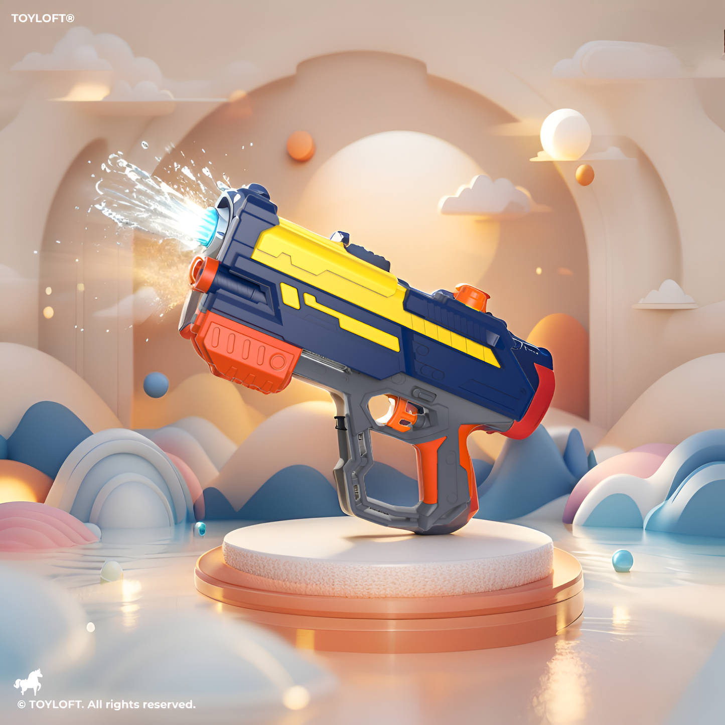 DualBlast – Dual Reservoir Water Gun Pichkari | Powerful Long-Range Summer Blaster for Kids Blue LMI16061.