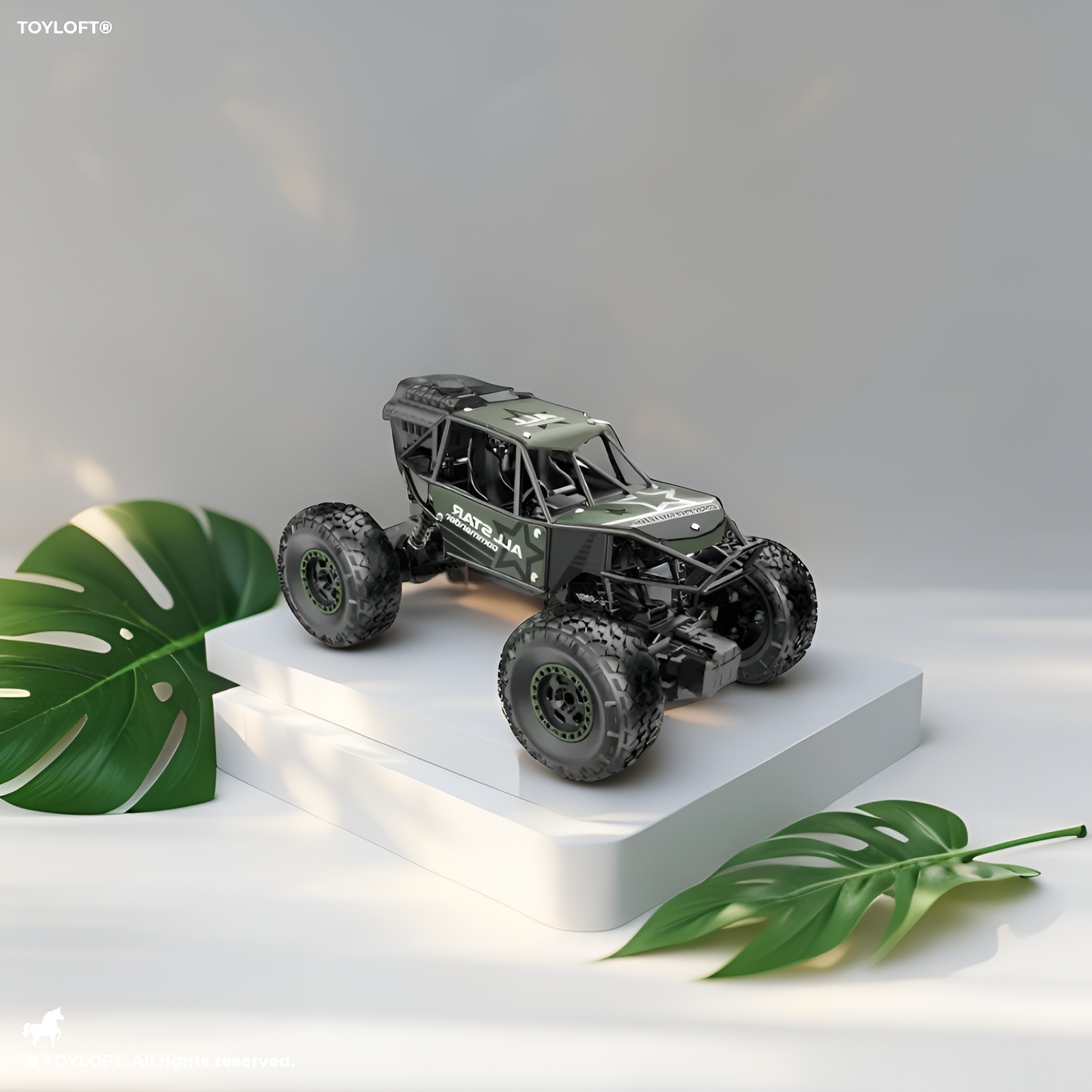 Extreme Die-Cast 4x4 RC Rock Crawler with Anti-Interference Remote - All-Terrain Off-Road Buggy LMI12433