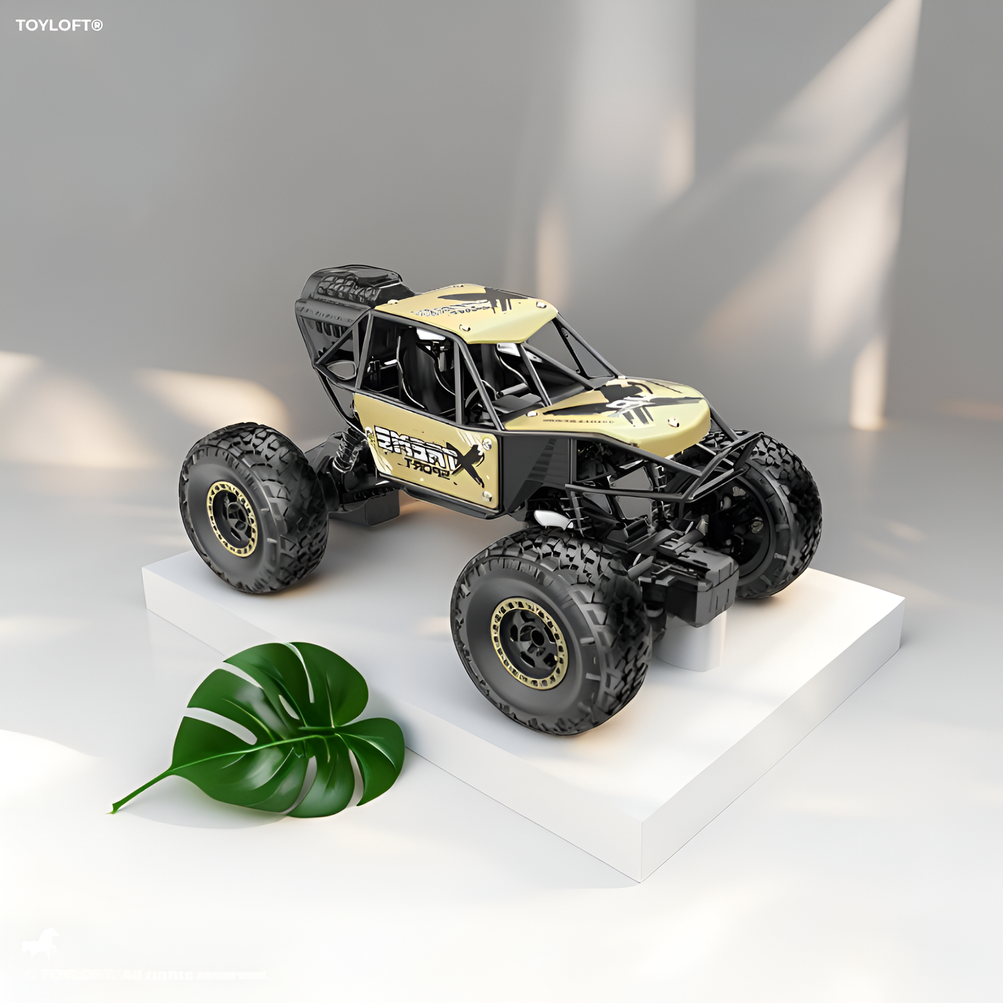 Extreme Die-Cast 4x4 RC Rock Crawler with Anti-Interference Remote - All-Terrain Off-Road Buggy LMI12433