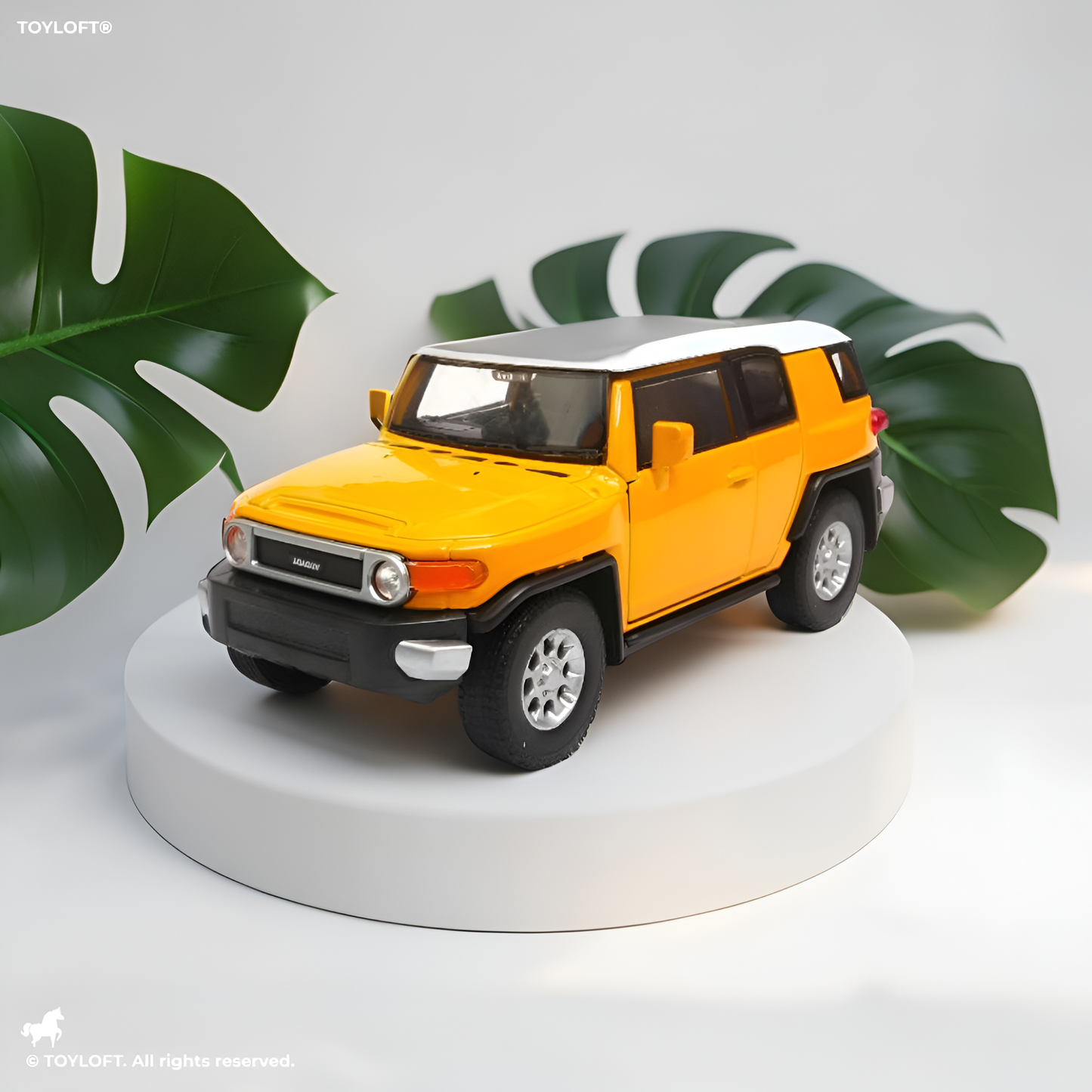Yellow - Toyota FJ Cruiser - Official RTR Remote Control Car | High-Quality, Large-Scale Model with Intelligent Lighting & 3-Ch 2.4GHz Transmitter for Adults & Kids - MS13724.