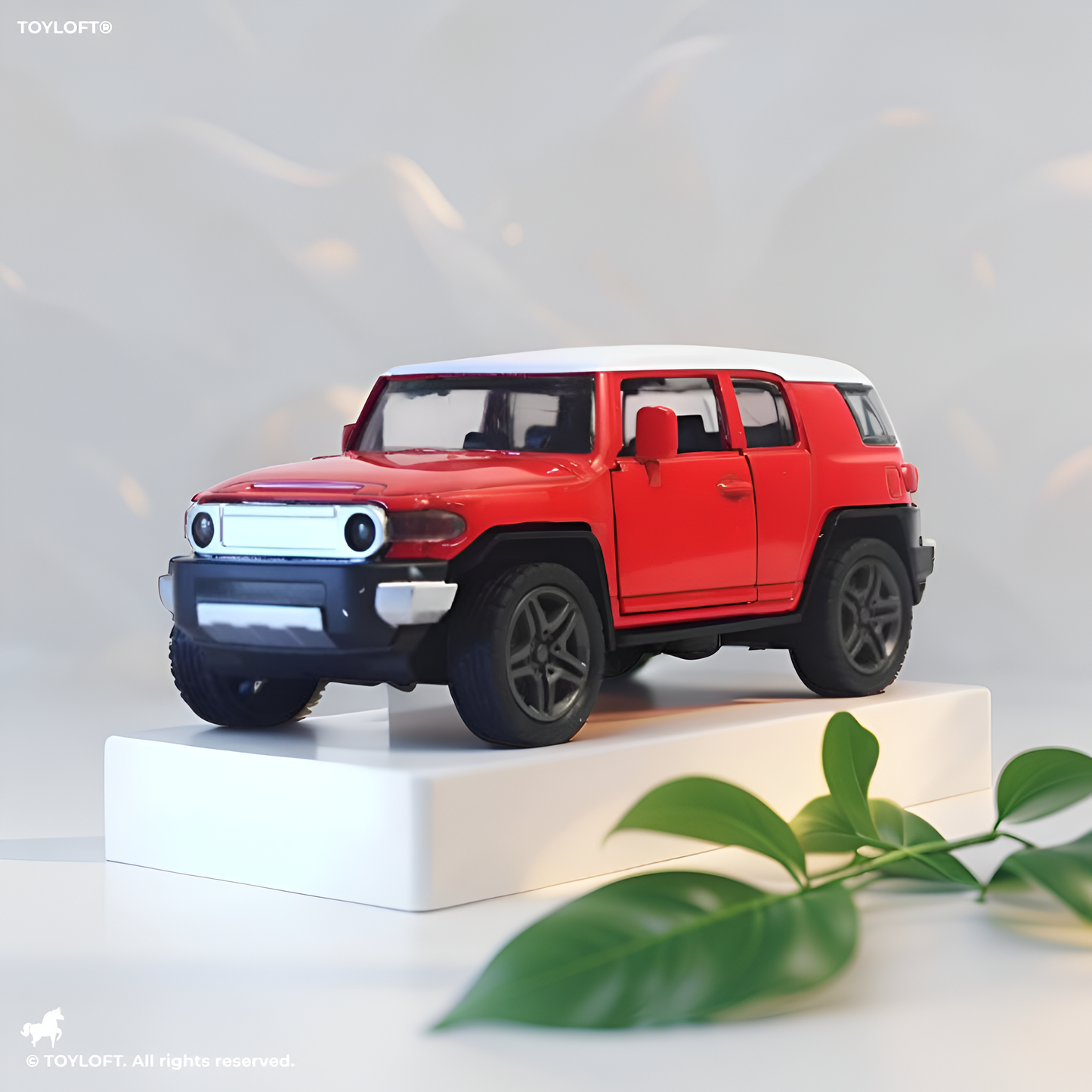 Red - Toyota FJ Cruiser - Official RTR Remote Control Car | High-Quality, Large-Scale Model with Intelligent Lighting & 3-Ch 2.4GHz Transmitter for Adults & Kids - MS13724.