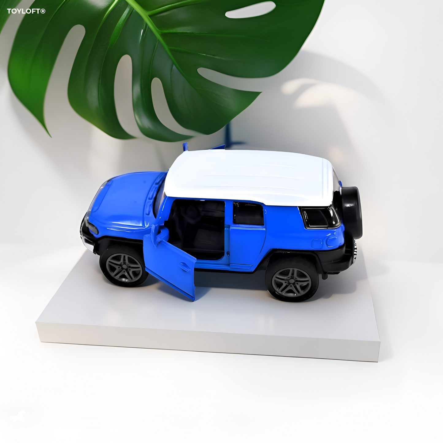 Blue - Toyota FJ Cruiser - Official RTR Remote Control Car | High-Quality, Large-Scale Model with Intelligent Lighting & 3-Ch 2.4GHz Transmitter for Adults & Kids - MS13724.