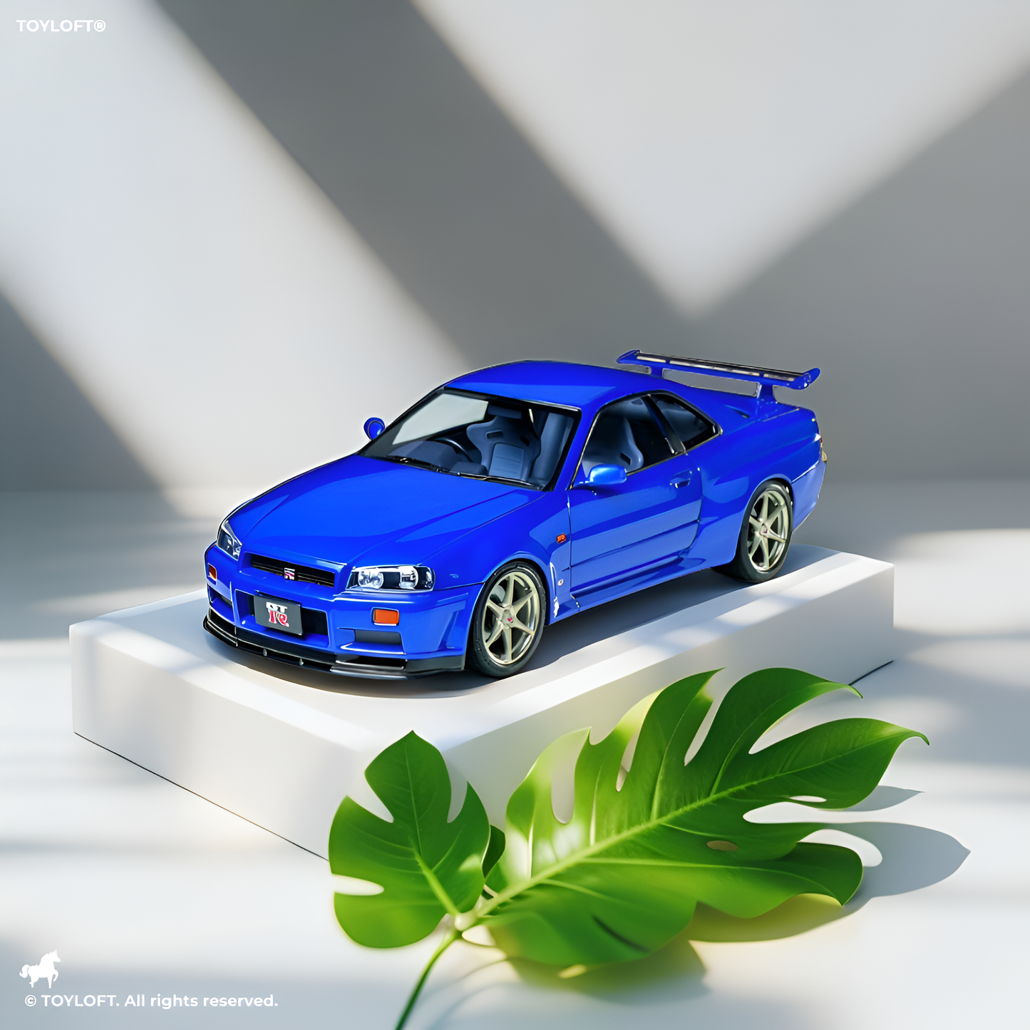 Blue - Nissan Skyline GTR R34 - Premium Alloy Metal Diecast Sports Racing Car Model - Openable Doors & Pull-Back Action Scale 1:32- LMI15798