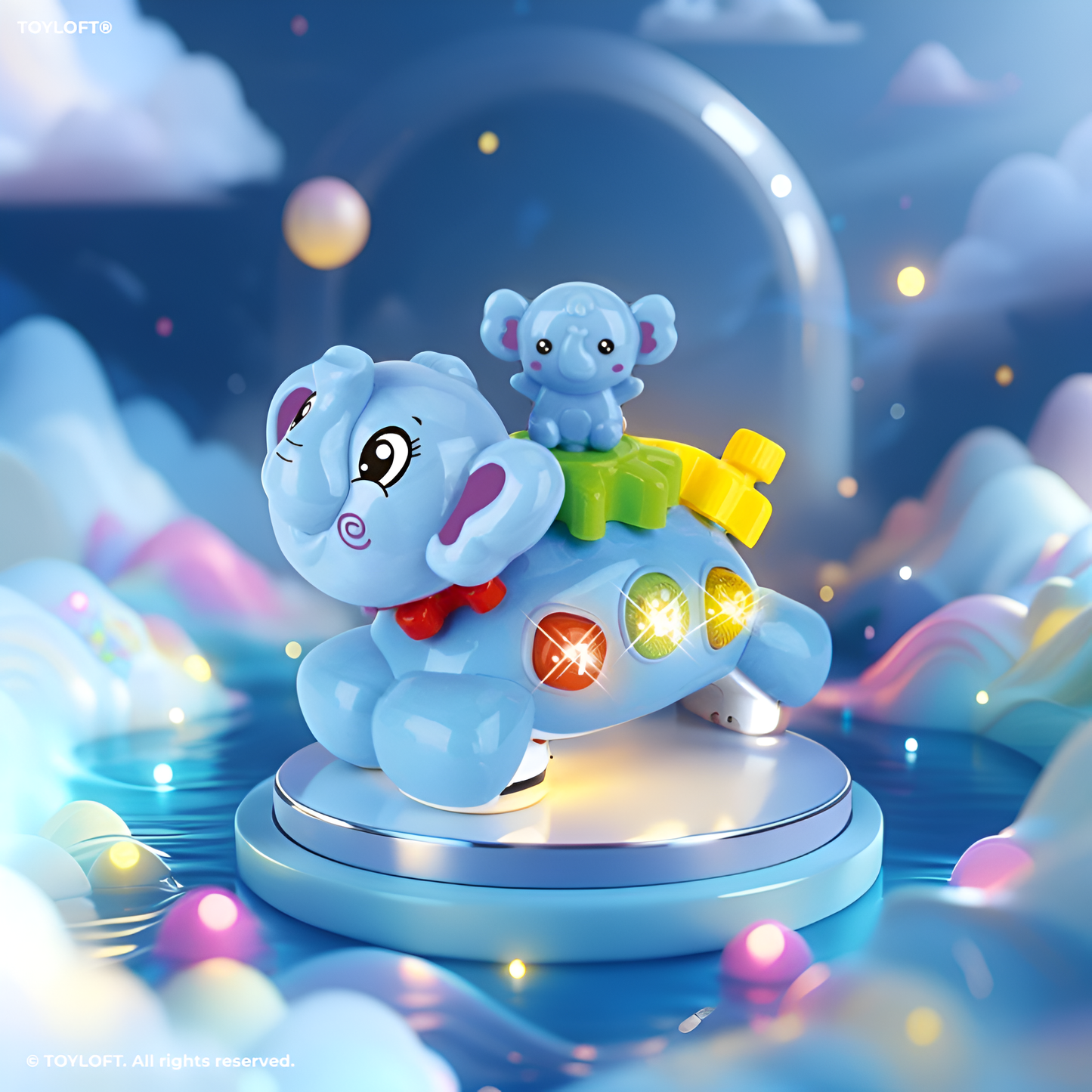 Musical Walking Elephant Toy – Light-Up Gears, Educational Baby & Toddler Learning Toy LMI15945.