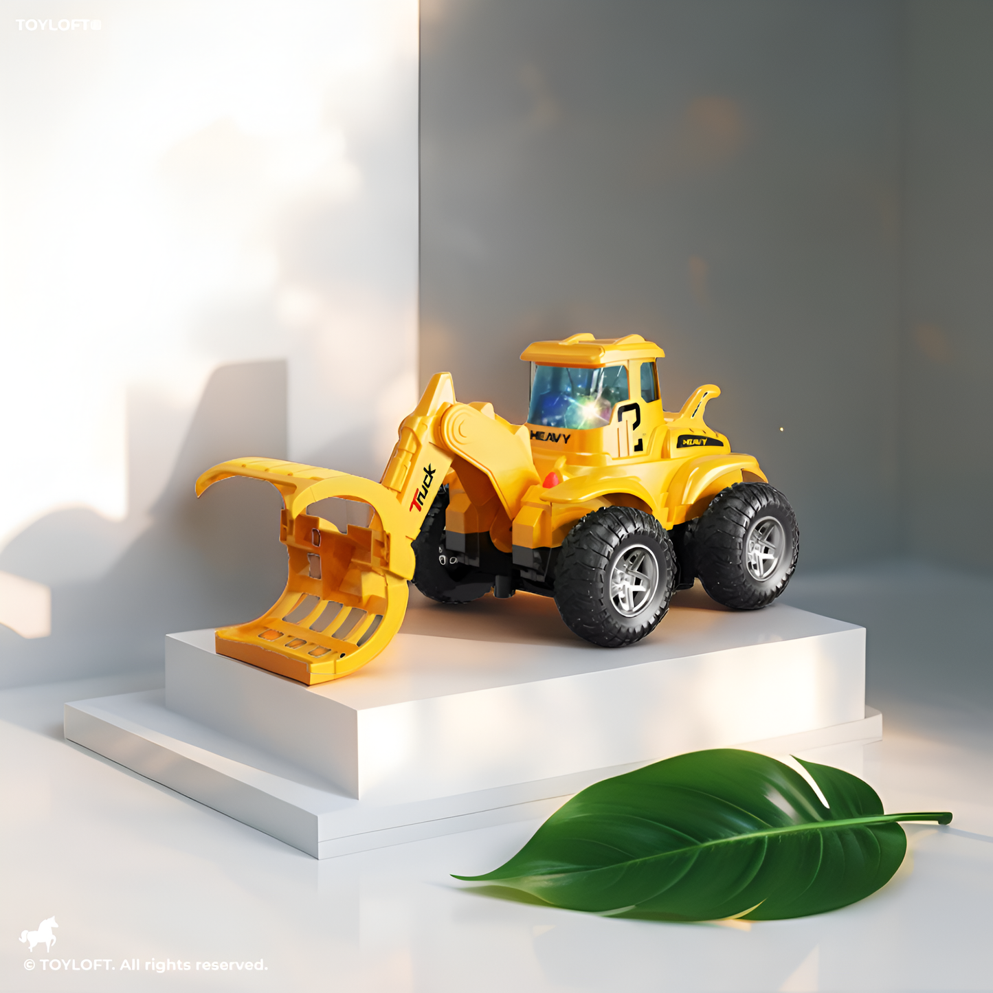 Remote Control Excavator Toy – Yellow RC Construction Loader Truck for Kids LMI15828.