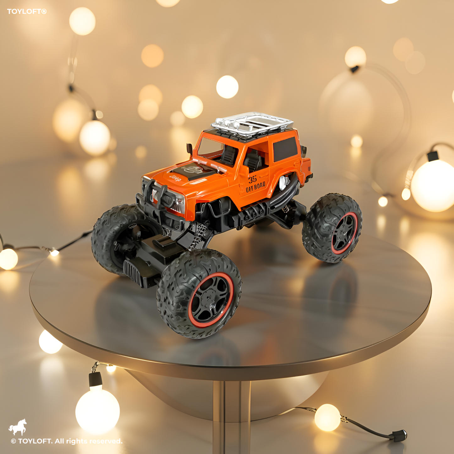 RC Climbing Car 4x4 – High-Speed Off-Road Remote Control Car Toy for Kids & Adults Orange - LMI14921.