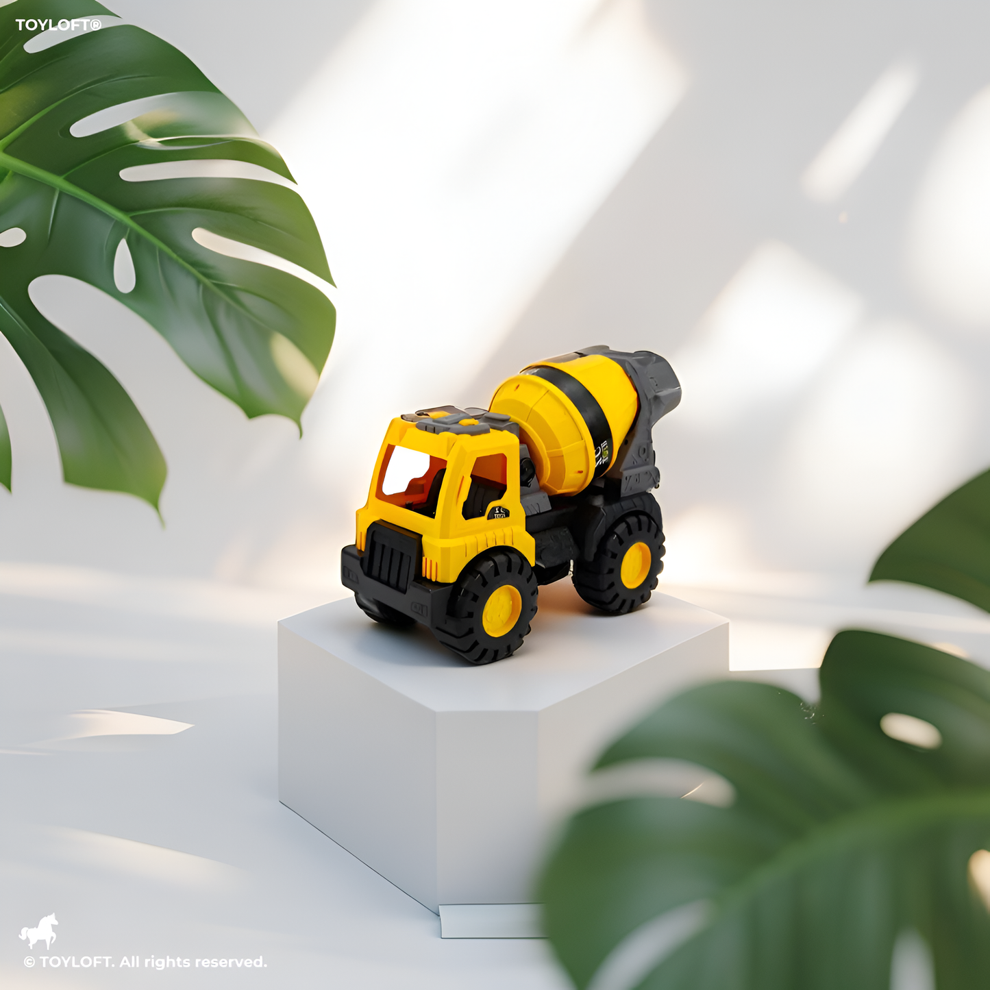 Plastic Cement Mixer Truck  – Durable Construction Toy Vehicle for Kids LMI10731.