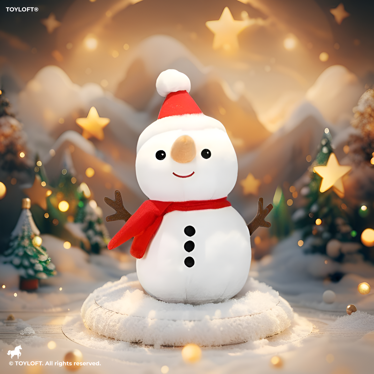 Snowy Snowman - Adorable Christmas Plush Toy | Soft & Cuddly Stuffed Snowman for Holiday Decor & Gifting - MS14176.