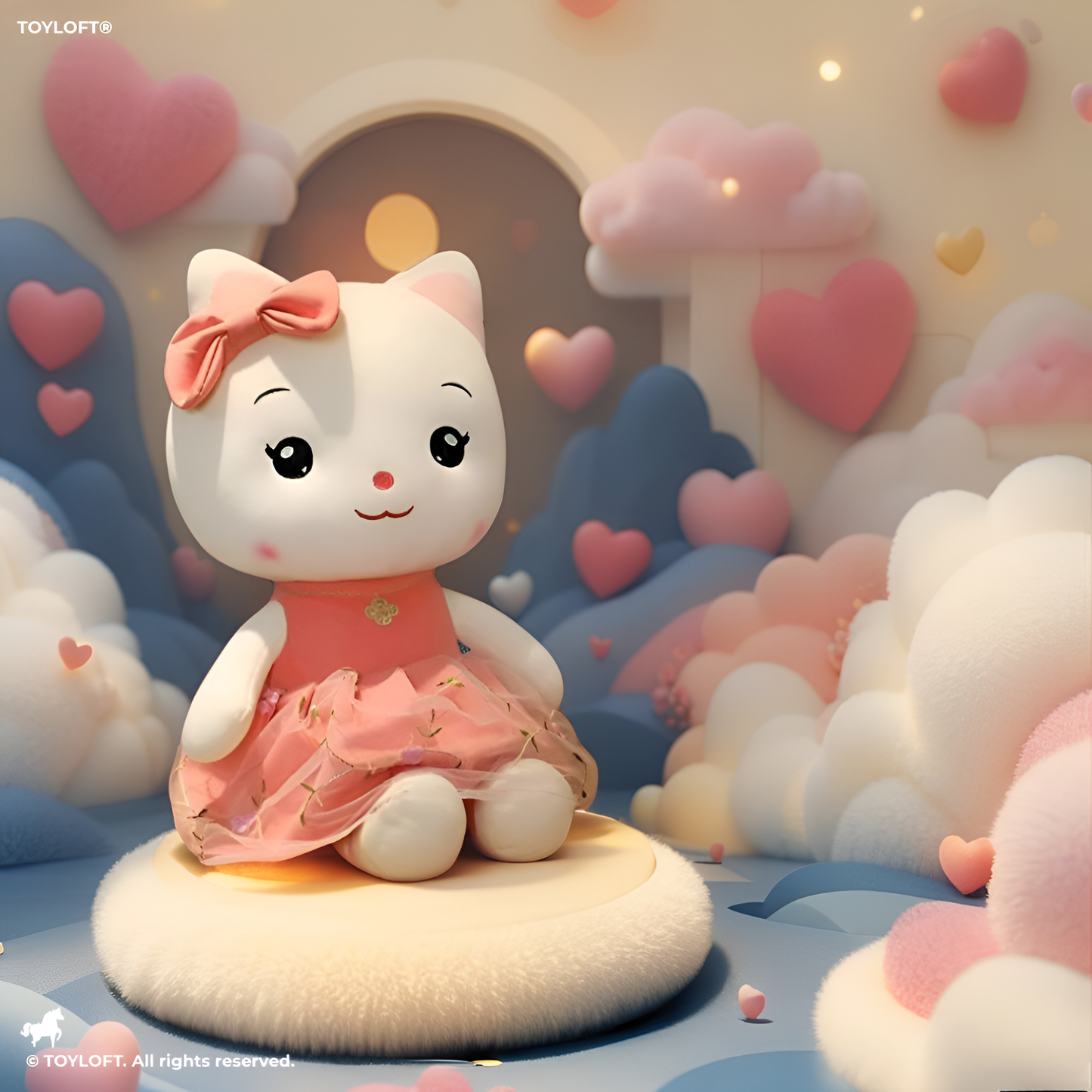 Pink - Soft and Cuddly Plush Kitty – Premium Stuffed Toy for Boys and Girls | 10 inches - MS14503.