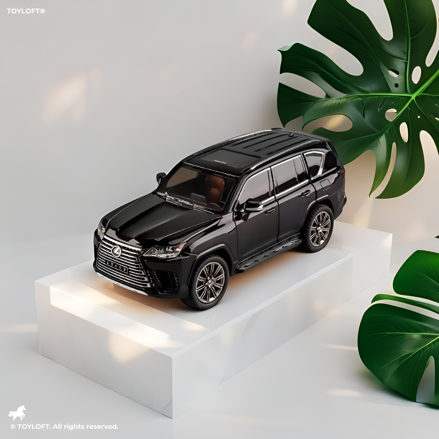 Black - Lexus LX 600 - Alloy Car Model | Pullback Diecast with Sound & Light | Perfect Gift for Kids & Car Enthusiasts - Scale - 1:18 - MD1786
