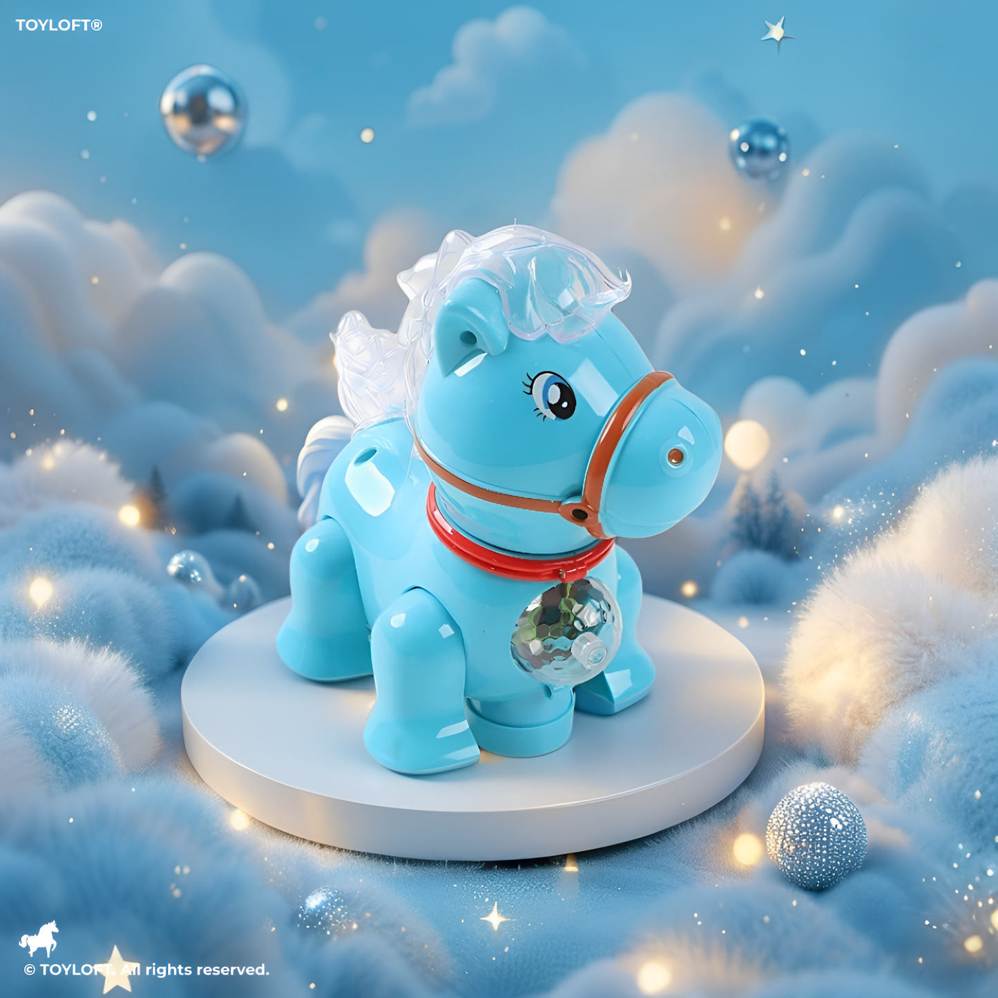 Dancing Horse Toy For Kids - Blue LMI7350