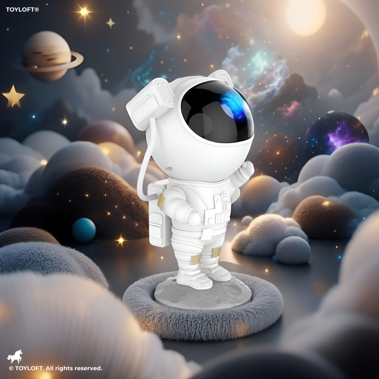 Astronova X1 Rechargeable Creative Northern Star Astronaut Lamp – Nebula Projector, Laser Night Light
