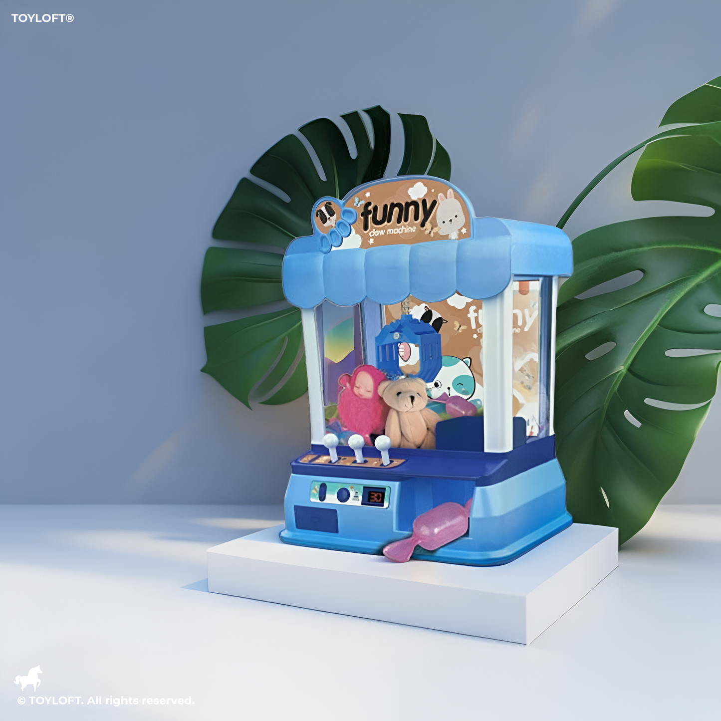 Mini Plush Doll Clamping Machine - Kid Claw Machine Toy (TV) | Fun Style Doll Catcher for Kids