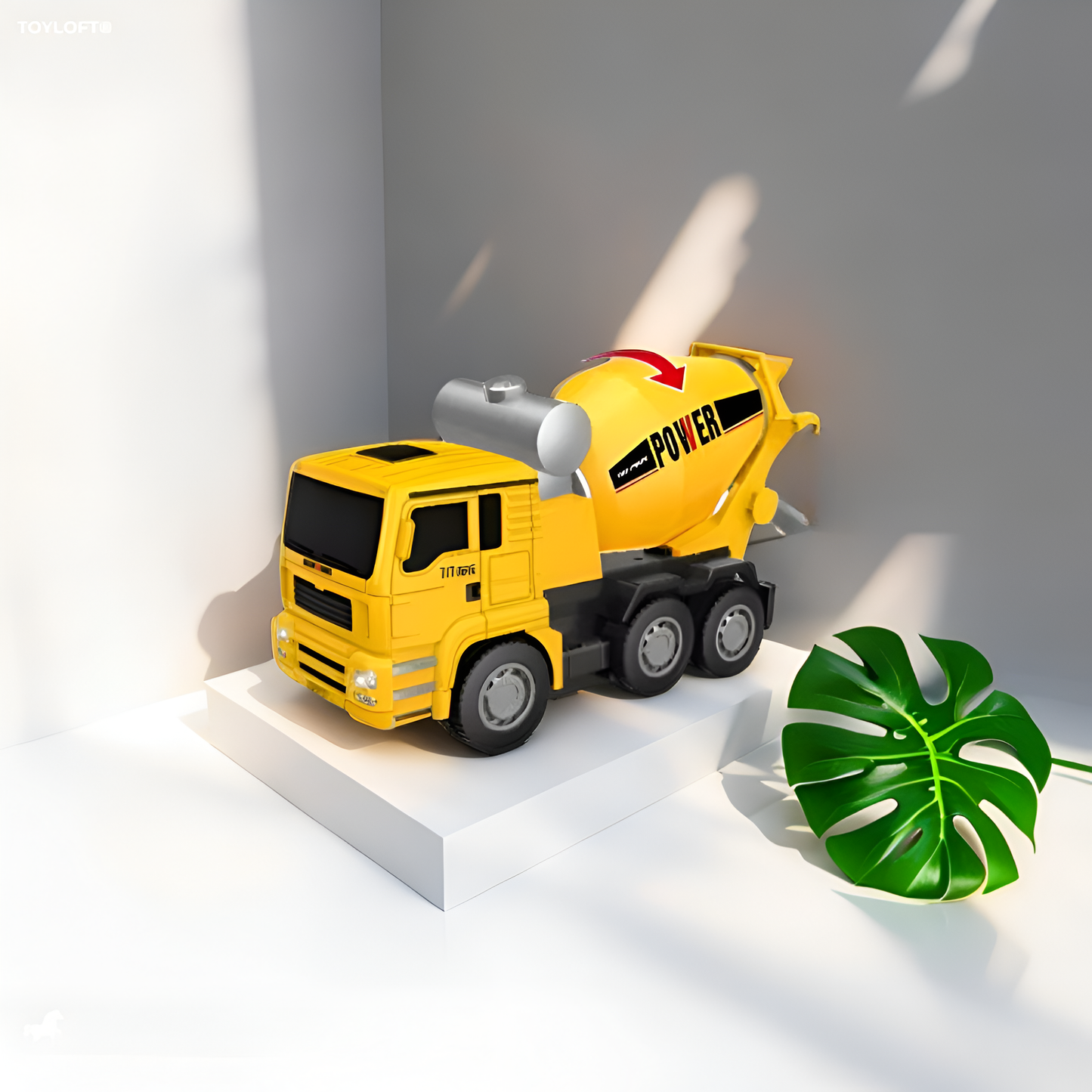MixMaster – Remote Control Cement Mixer Engineering Truck | 360° Rotation RC Dump Truck for Kids - LMI13959.