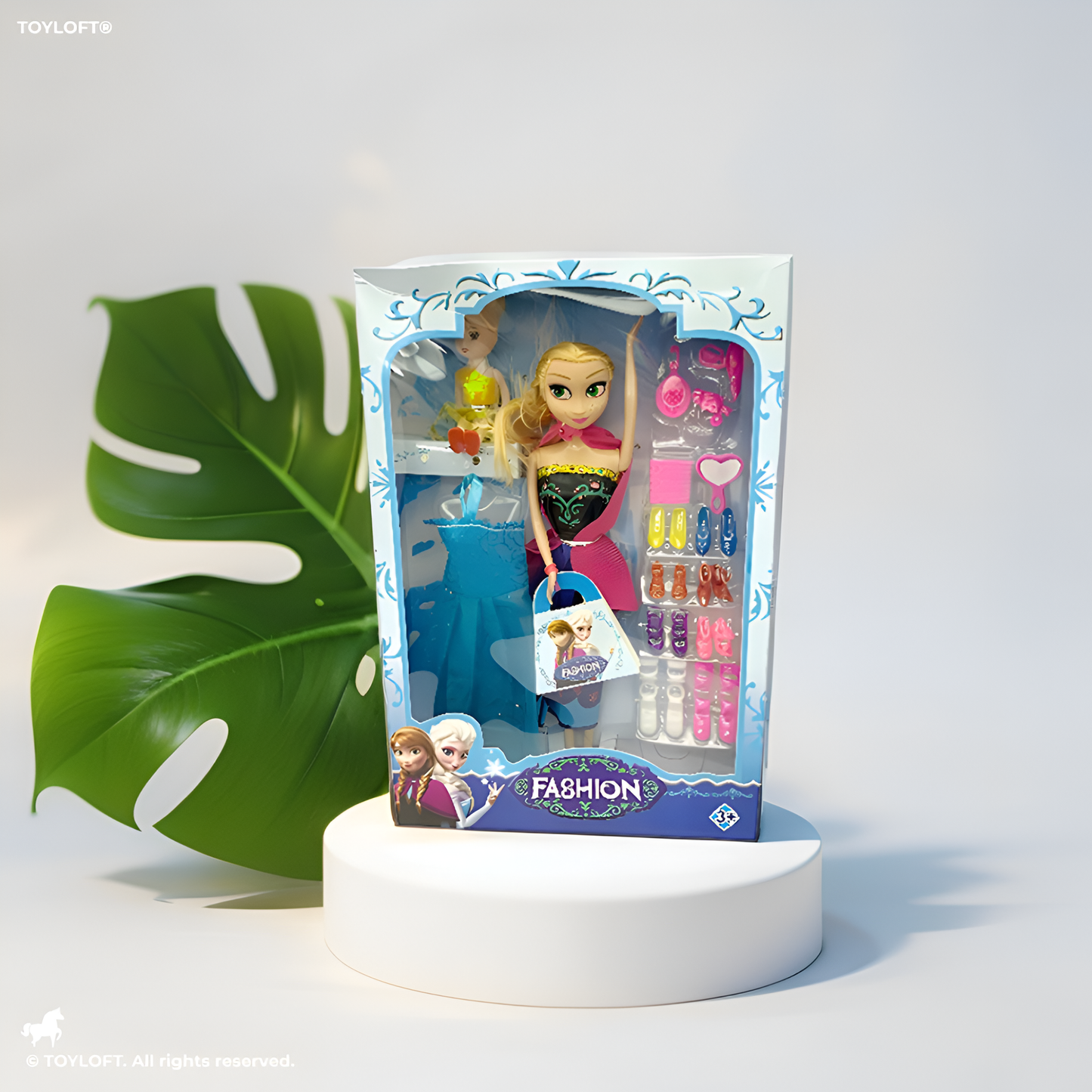 Disney Frozen Modern Doll Set for Girls - Black (L-J-4) | Stylish Barbie-Inspired Dolls for Magical Adventures