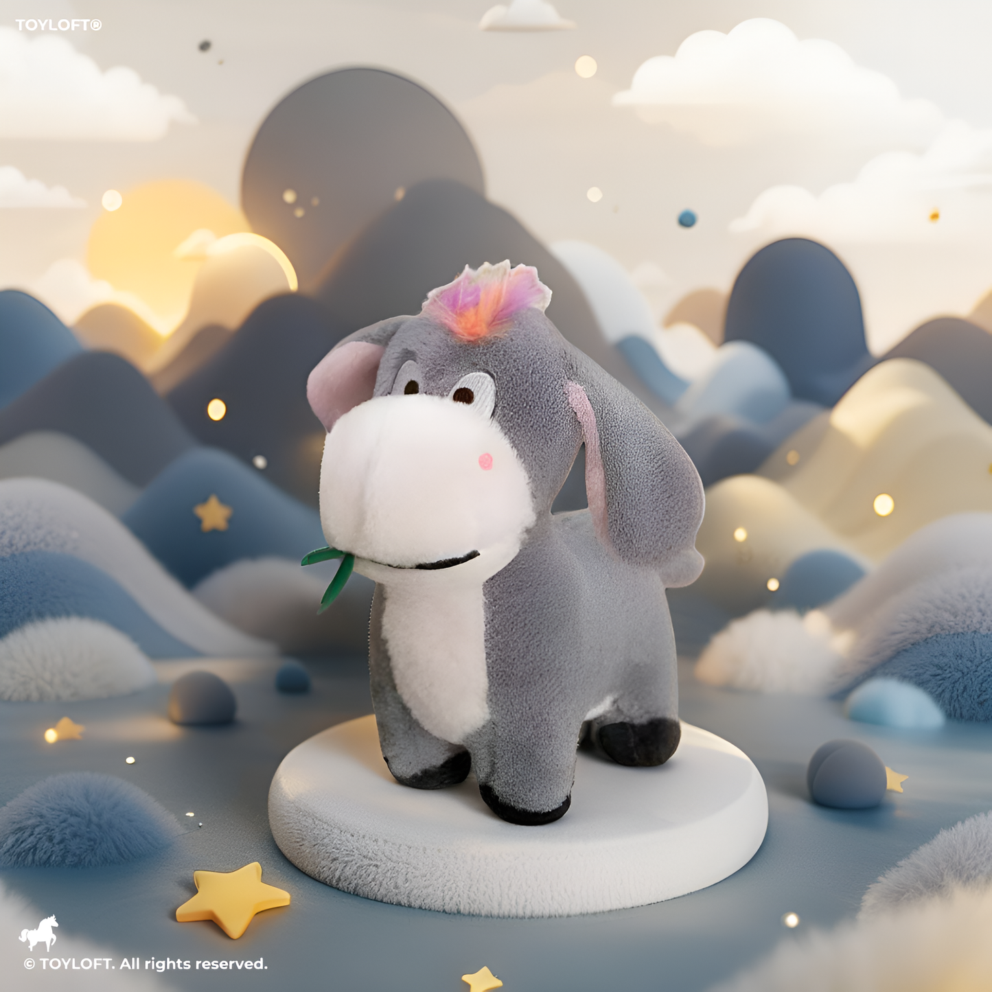 Cute Donkey Plush Toy – Soft & Cuddly Animal Doll for Kids - 8 inch MS14520.