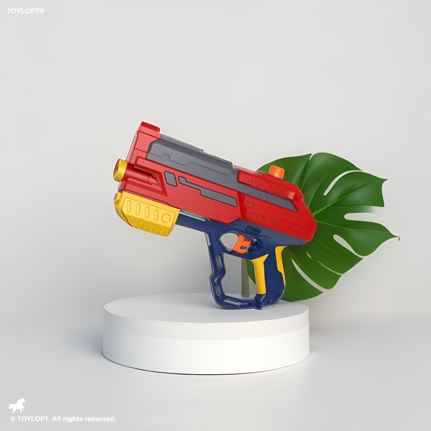 DualBlast – Dual Reservoir Water Gun Pichkari | Powerful Long-Range Summer Blaster for Kids Red LMI16061.