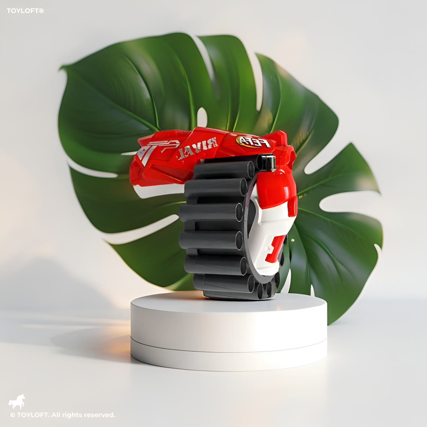 Red - SharpShot Revolver Blaster – Soft Bullet Blaster | Super Shoot Action Toy Gun for Boys and Girls LMI10990