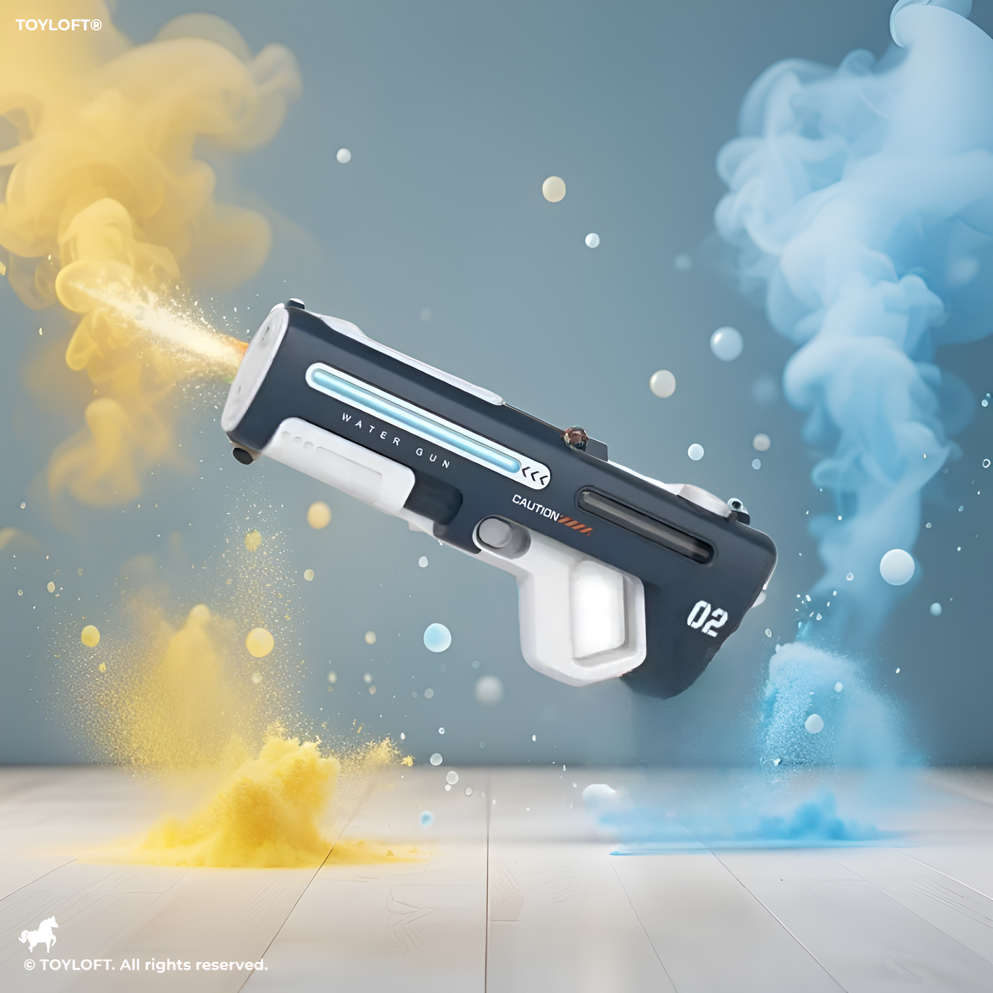 HydroBlaze X1000 - High-Pressure Electric Water Gun – 42cm Powerful Automatic Water Blaster with LED Lights for Adults, Perfect for Outdoor and Pool Fun LMI14431.