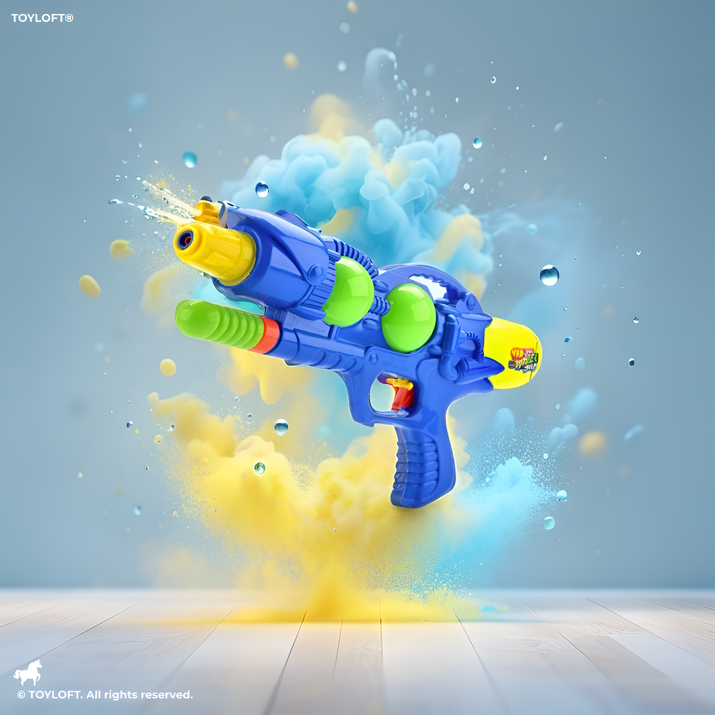 HydroJet – Water Gun Pichkari 180ml | High-Pressure Portable Holi Toy Blue LMI14353.