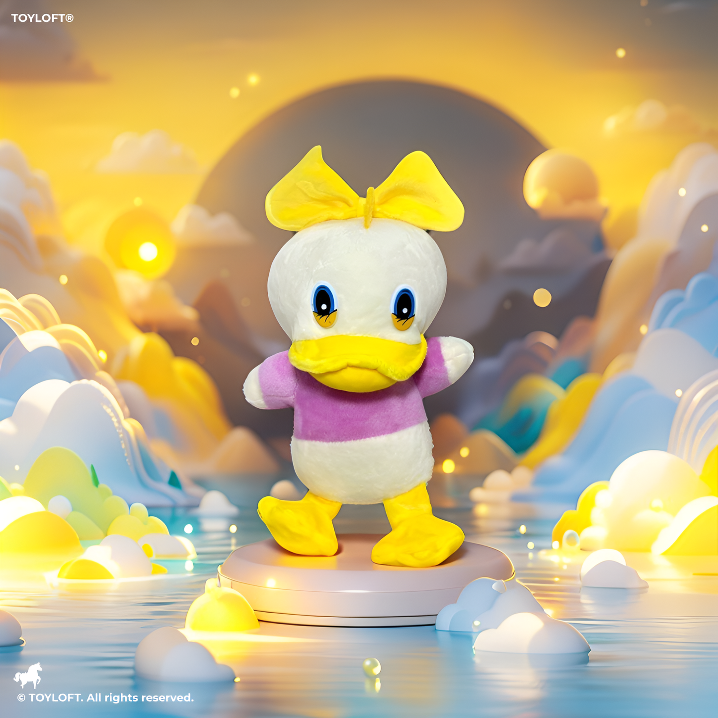 Purple - Donal Duck Daisy - Disney Cartoon Soft Toy For Kids 7 inch - MS14581