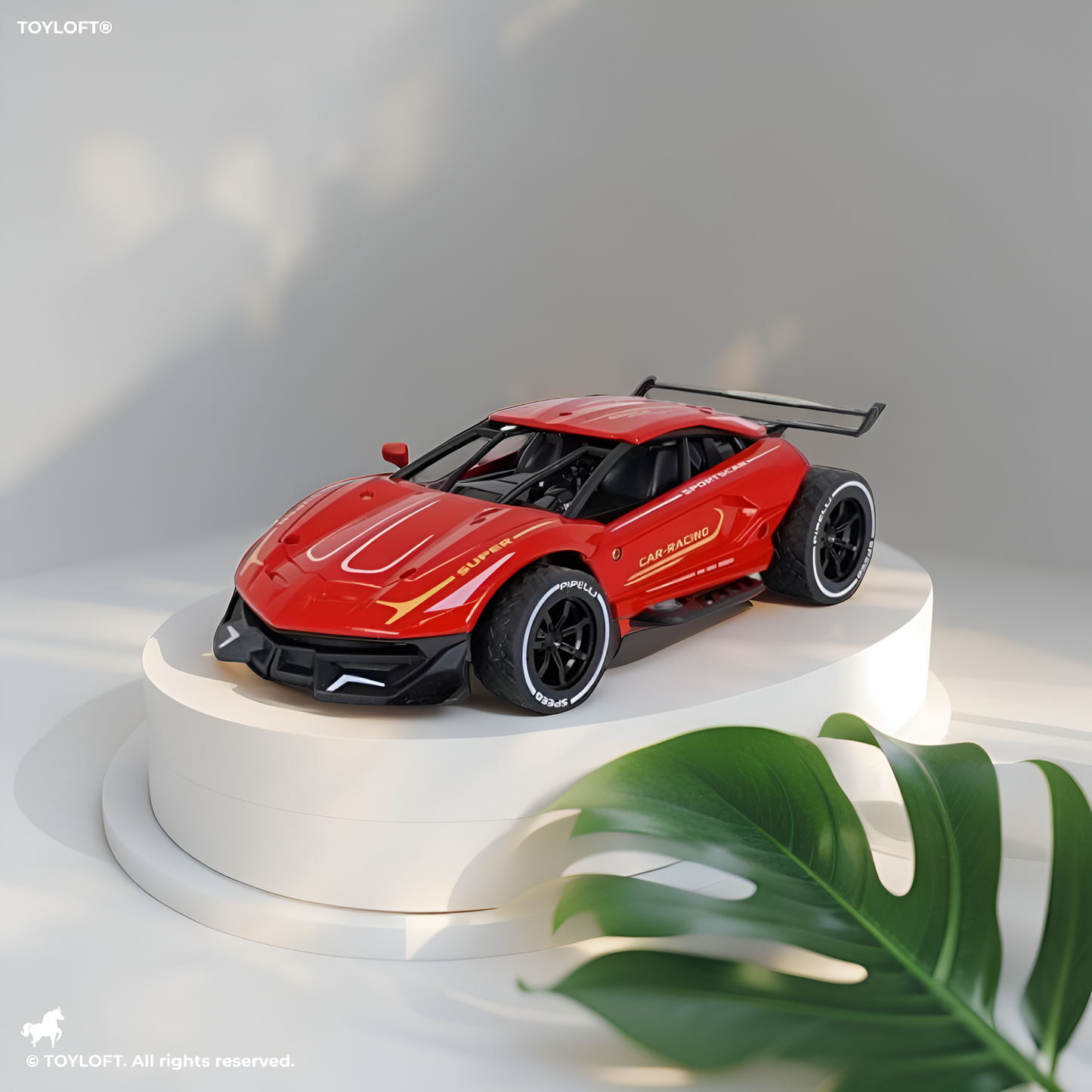 Red - Blaze Runner- Remote Control Sports Car | High Speed Anti Collision RC Sport Racing Toy Car Model - MS13861.