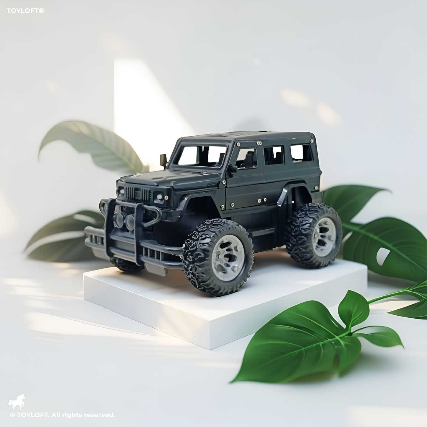 Black - Off-Road Xtreme – Metal Body Rechargeable Remote Control Rock Climbing Racing Car with LED Lights – Assorted Colors - MS11042.