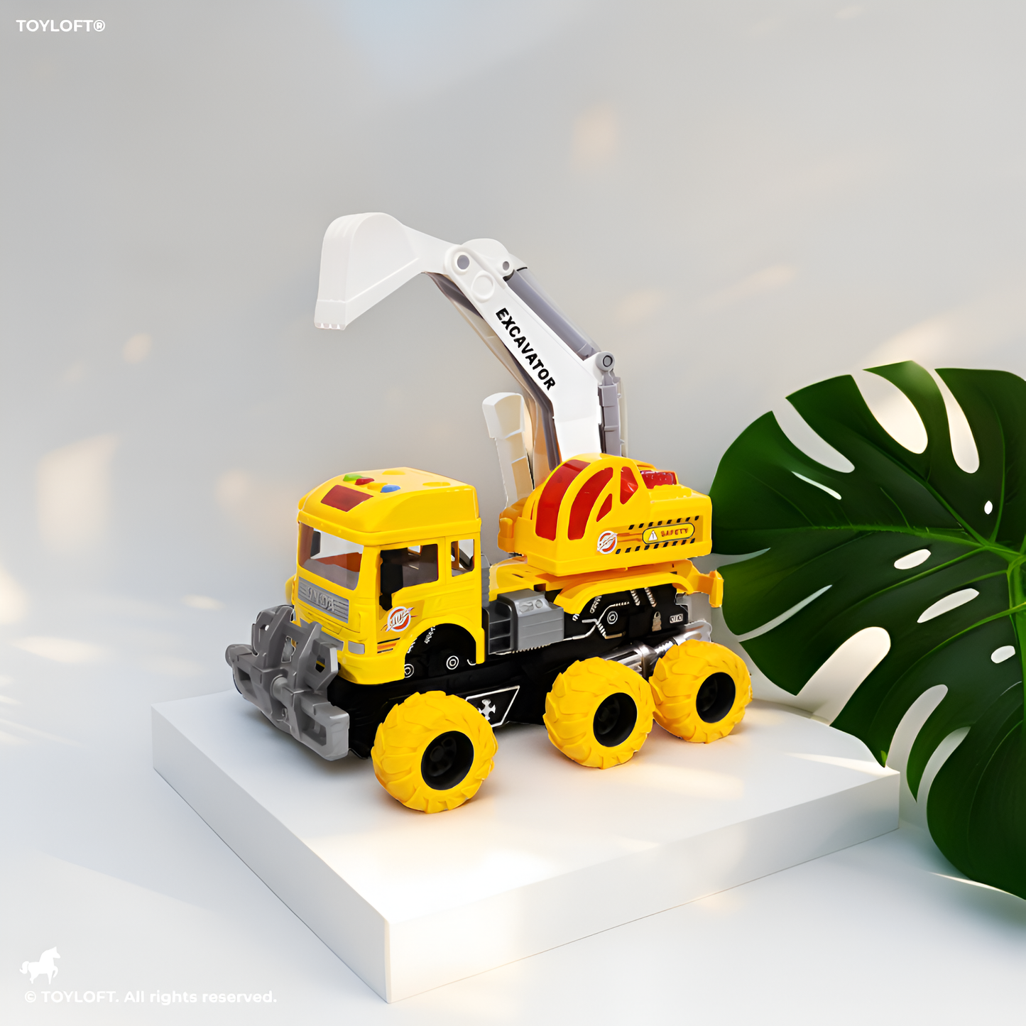 Excavator City Services Truck Deformation Toy – Transforming Construction Vehicle for Kids LMI12074.